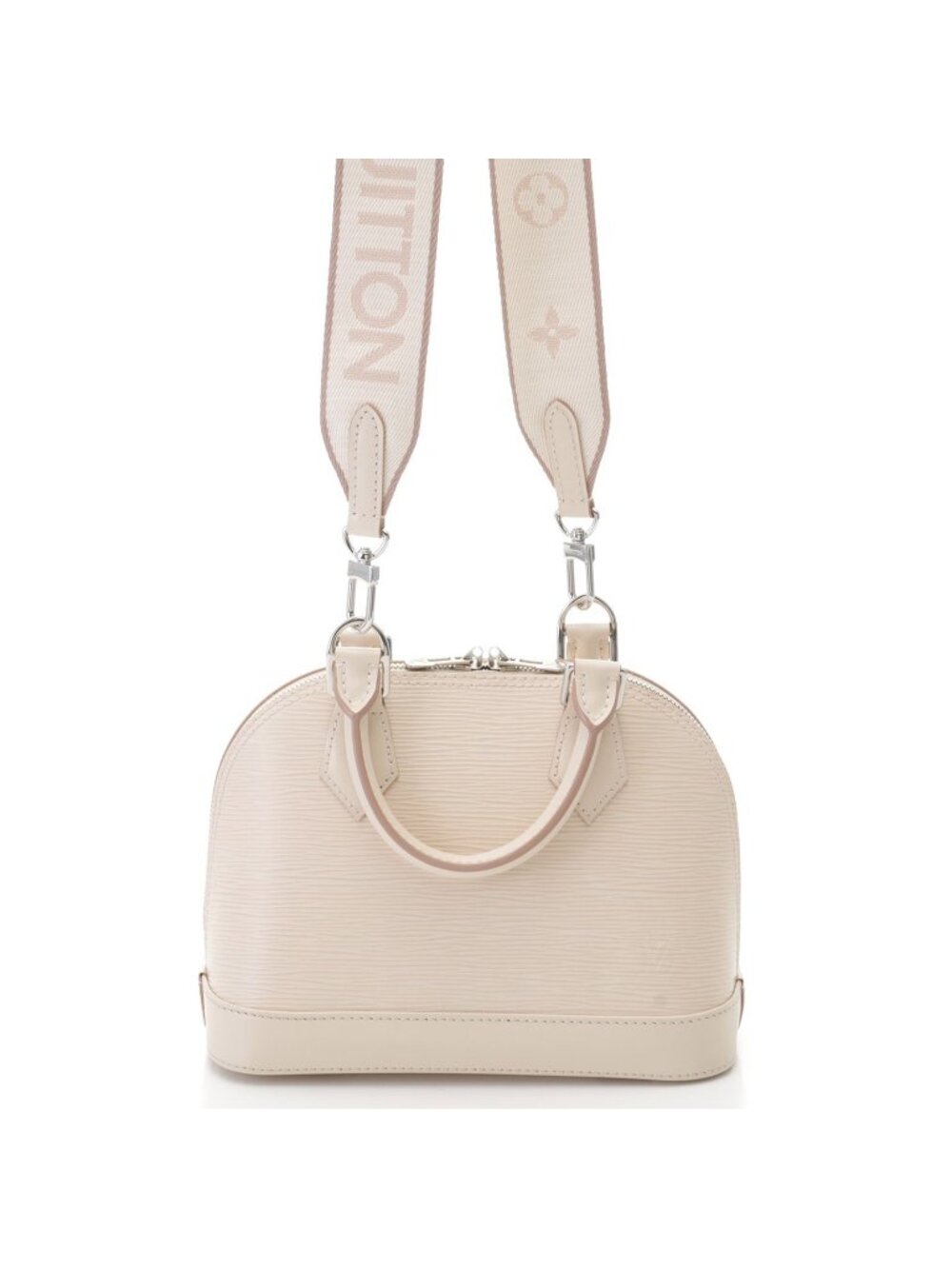 Louis Vuitton Alma BB Epi Quartz White Handbag